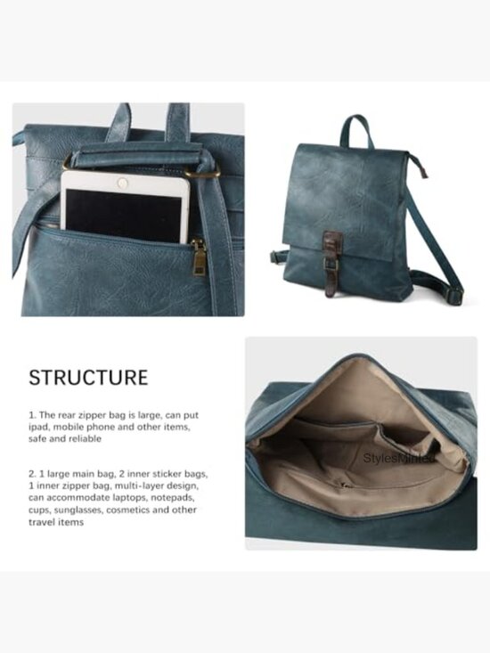 Convertible 3-in-1 Backpack Tote Shoulder Bag Laptop Travel Multipurpose